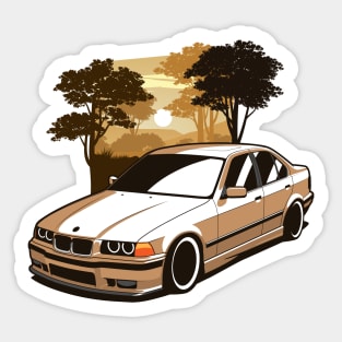 Brown E36 Saloon Safari Sticker